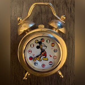Gold Mickey Mouse Alarm Clock